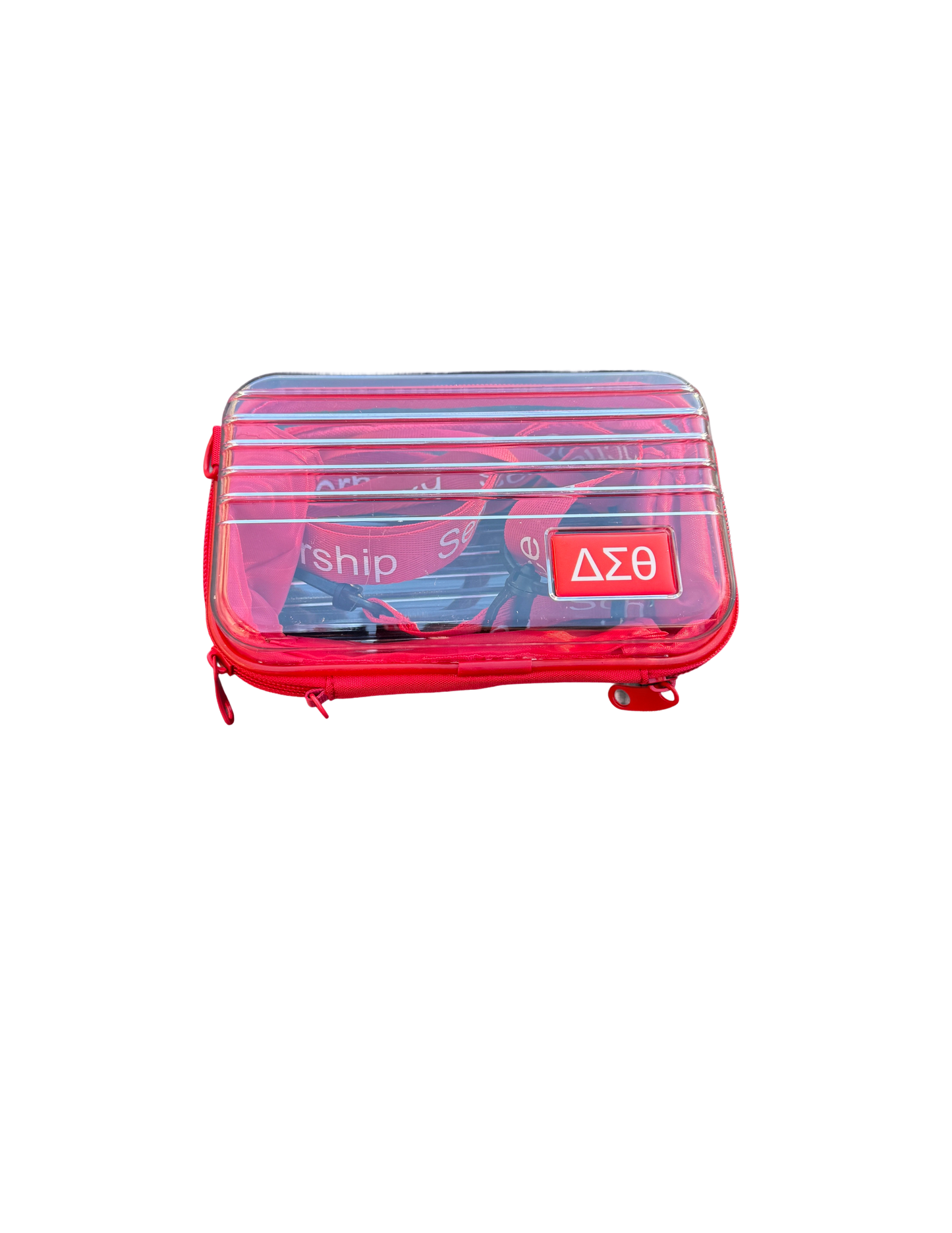 Clear Crossbody Purse - Sisterhood/Scholarship/Service/Social Action