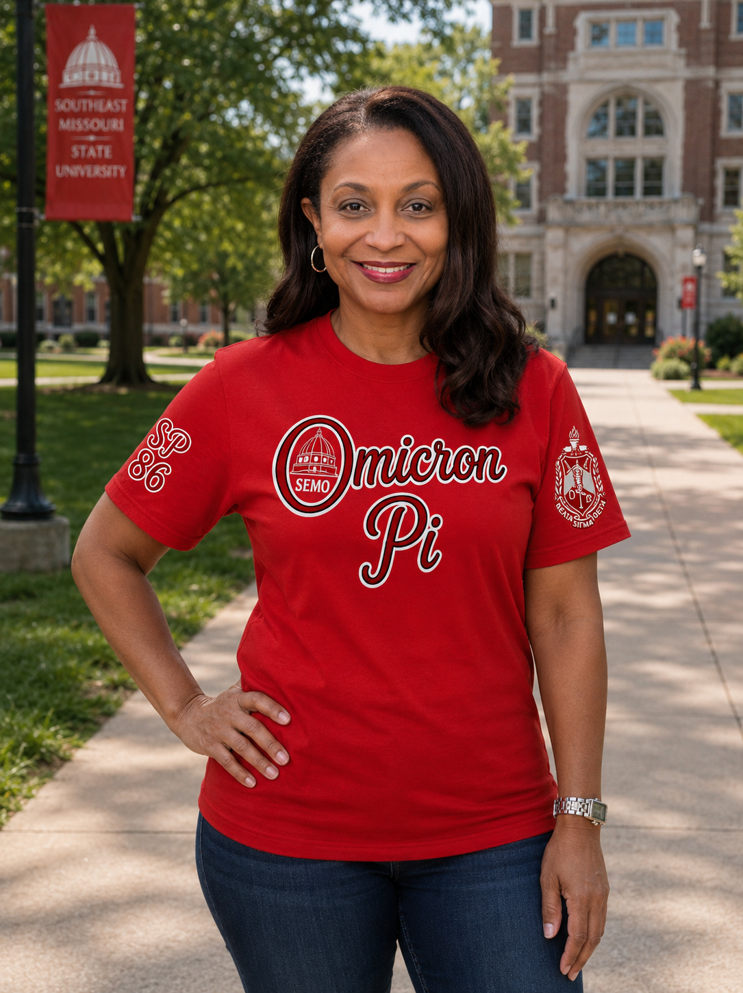 OMICRON PI - Short Sleeve Custom Tshirt