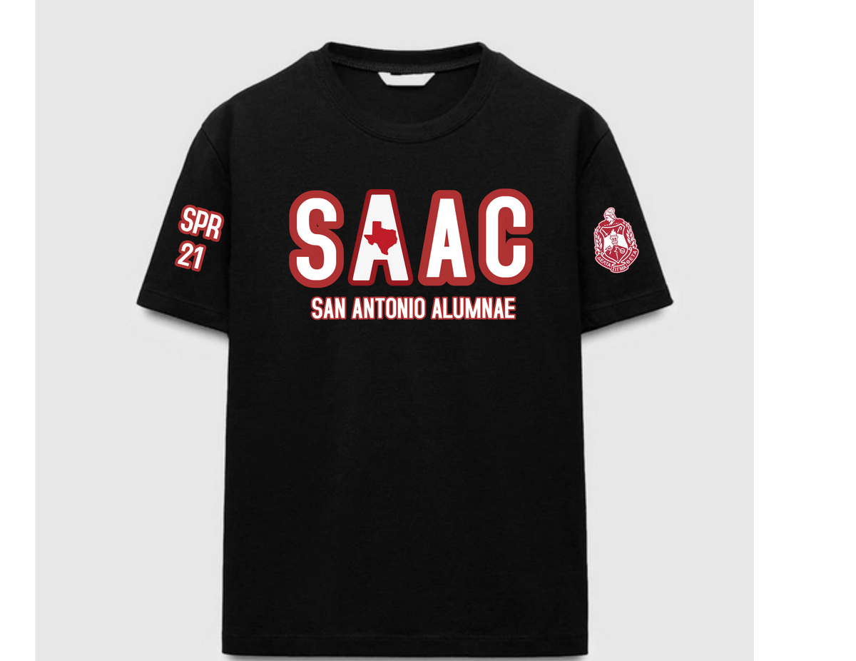 EXCLUSIVE – CUSTOM TSHIRT -  SAN ANTONIO (TX) ALUMNAE CHAPTER -  SPRING 2021